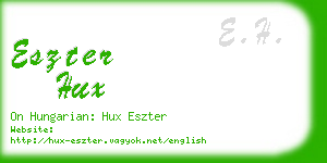 eszter hux business card